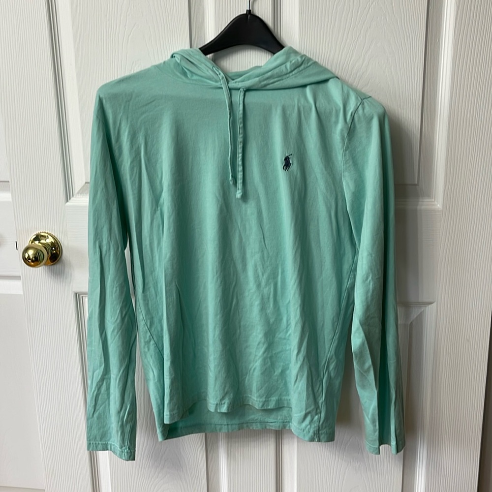 Teal Polo Raulph Lauren Hoodie T-Shirt (Men’s Medium)